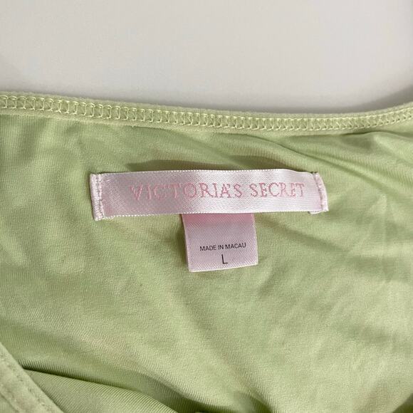 Victoria Secret Satin Pajama Set Wide Leg Pants Camisole Tank Top Womens L Y2K - Picture 12 of 15